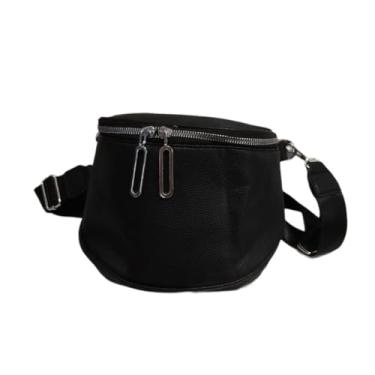 Imagem de Pochete Bolsa Transversal Feminina Masculina Para Viagem Cintura De Ombro Tiracolo Esportiva (Preto)