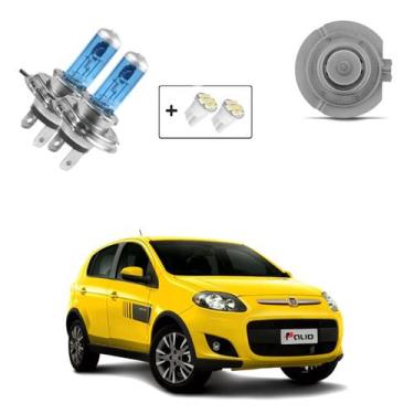 Imagem de Kit Lâmpadas Halógena Super Branca H7 Farol Baixo Palio 2012 2013 2014