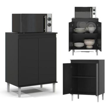 Imagem de Armário Cozinha Estilo Americano Suporte Microondas 2 Portas - EJ MOVE