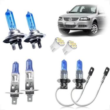 Imagem de Kit de Lâmpadas Halógena Super Branca H7 H1 H3 Farol Alto Baixo e Milh