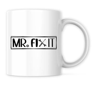 Imagem de Caneca Mr. Fix It - Presente de Dia dos Pais Fácil Presente para Ideia do Pai Caneca - Caneca de café de 325 ml Ótimo presente para férias, aniversário, Natal - Caneca de sublimação de tinta cerâmica