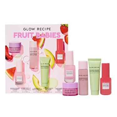 Imagem de Glow Recipe - Fruit Babies Bestsellers Kit - Mini Travel Size Beauty Essentials - Avocado Foam Cleanser, Niacinamide Dew Drops Serum, Pore-Tight Toner, Salicylic Serum, Hyaluronic Acid Cream (5 Count)