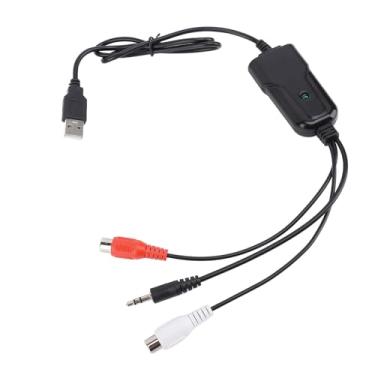 Imagem de Cartão de Captura de Som USB, Placa de Captura de áudio USB para Fitas de Cassete para Conversor MP3, Som de áudio de 3,5 Mm para USB, Plug e Play