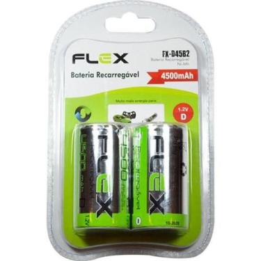 Imagem de Bateria Recarregável 1.2V 4500mAh (C/2 Baterias) Flex