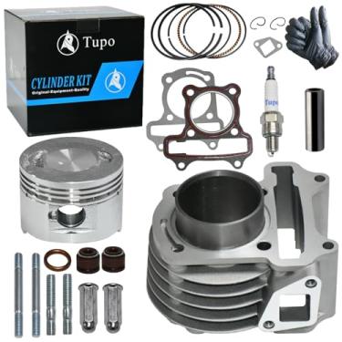 Imagem de Tupo Kit de reconstrução de anel de pistão de cilindro grande de 47 mm 80CC compatível com cilindro GY6 de 4 tempos