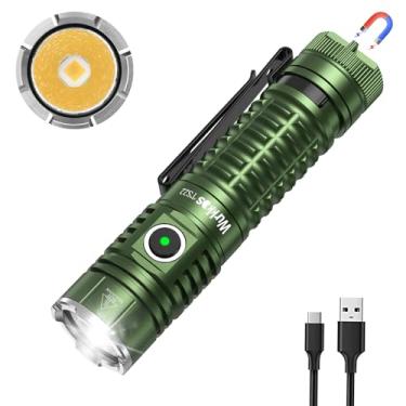 Imagem de Wurkkos Lanterna LED recarregável de alto lúmen - TS22 4800 lm super brilhante 70,3 HI Lanterna LED USB C carregamento IP68 - Lanterna de saída de corrente constante para caminhadas com cães, rampa