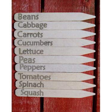 Imagem de Plantid Sortido Pacote com 10! Estacas de jardim vegetal para decoração de casa de fazenda, etiquetas de plantas, marcadores de jardim, acessórios de jardim, presentes de jardim - 15 cm x 5/20.3 cm