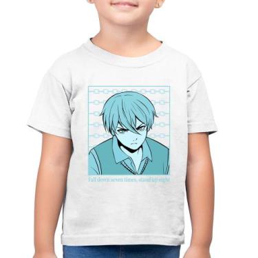 Imagem de Camiseta Algodão Infantil Fall Down Seven Times, Stand Up Eight - Foca