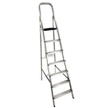 Imagem de Escada Doméstica 7 Degraus em Alumínio Até 120 KG EVE1027 EVALD