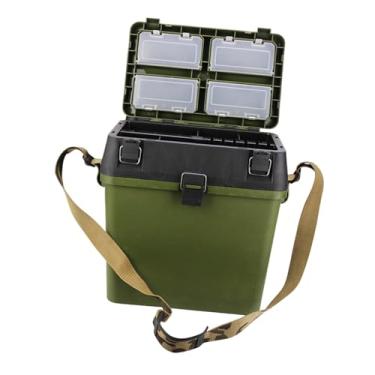 Imagem de YIJU Caixa de peixe de pesca de barco Ferramenta de pesca de caçamba de peixe, Verde Escuro