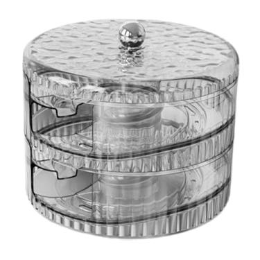 Imagem de YWJLQH Rolando recipiente de armazenamento de ovo dispensador de ovo empilhável organizador ovo titular para armário de cozinha geladeira porta armário, Camada Dupla Cinza