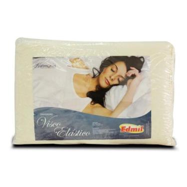 Imagem de Travesseiro Espuma Visco Elástico Hipoalérgico 60cm x 40cm Curve GI - 