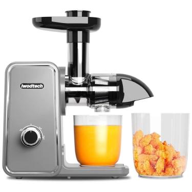 Imagem de Centrífuga de Frutas com 2 Velocidades, Aço Inoxidável, Silencioso e Função Reversa, 110v, IWODTECH, Cinza