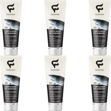 Imagem de Creme Massageador Fashion Cartilagem de Tubarão Bisnaga 200ml Kit 6 Un