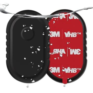 Imagem de Pacote com 2 capas à prova d'água compatíveis com Samsung Galaxy SmartTag2, suporte oculto para Galaxy Smart Tag 2 com adesivo 3M, capa protetora antiperda contra arranhões para Samsung Tag2 preta