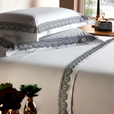 Imagem de FRONHA DEEP BEAUTY - LONDON WHITE - CETIM 300 FIOS - 50X90