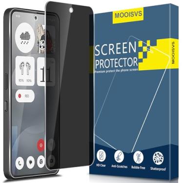 Imagem de MOOISVS [Pacote com 2 protetores de tela de vidro temperado para Nothing Phone 3a Pro, película de vidro temperado Ultra HD, antiespião, dureza 9H, antiarranhões, sem bolhas