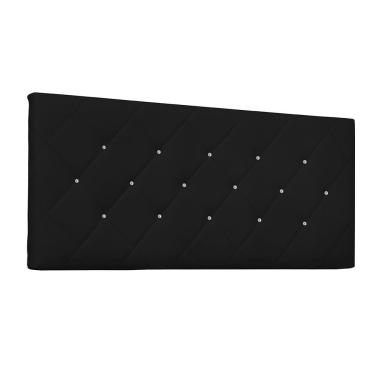 Imagem de Painel para Cama Box Casal Tânia Poliuretano Preto