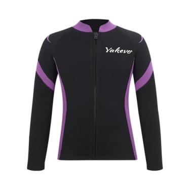 Imagem de Intbost Roupa de mergulho infantil para meninos, jaqueta de 2 mm para manter aquecido em água fria roupa molhada T4 3T mergulho mergulho com snorkel natação remo embarque caiaque