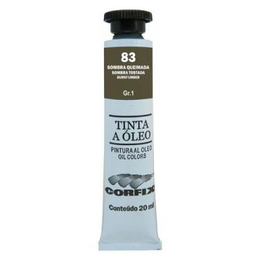 Imagem de Tinta Óleo 20ml G1 083 Sombra Queimada Corfix, 083 - SOMBRA QUEIMADA