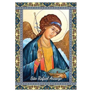 Imagem de 200 Santinho São Rafael Arcanjo (oração no verso) - 7x10 cm - Santinho