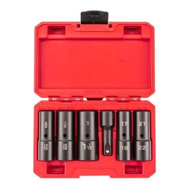 Imagem de TEKTON Conjunto de soquete flip de impacto de parede fina de 1/2 polegada com capa (6 peças) | SIF92400