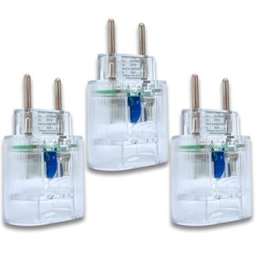Imagem de Kit 3 Dps Protetor Clamper Contra Surtos Raios e Queda de Energia Pocket 2 Pinos 10 Amperes