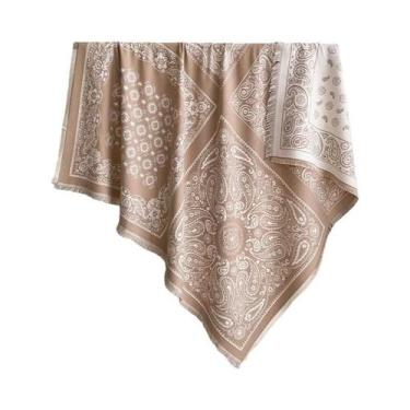 Imagem de Lenço Pashmina De Caxemira Feminino Com Design Floral Inverno Quente M