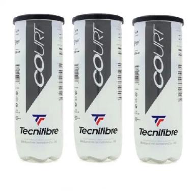 Imagem de Kit Bola Tenis c 9 Unidades Tecnifibre Court Performance