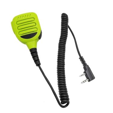 Imagem de HELETUL Microfone uv-5r uv5r Walkie Talkies microfone amador rádio amador alto-falante Mike compatível com rádio Baofeng retevis h-777 Kenwood (IP65 à prova d'água) (verde)