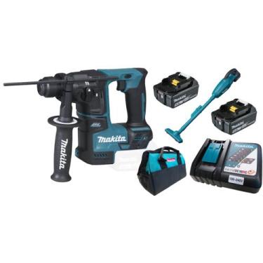 Imagem de Martelete FuradeiraMakita Dhr171 2 Baterias 5ah E Aspirador