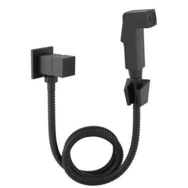 Imagem de Ducha Higiênica Completa Quadrada Preto Fosco Black - Metais House