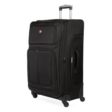 Imagem de SwissGear Bagagem expansível Sion Softside, Preto, Checked-Large 29-Inch, Bagagem expansível Sion Softside