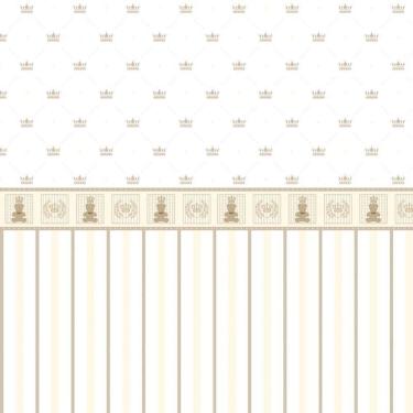 Imagem de Papel De Parede Urso Com Coroa Quarto Infantil Autocolante