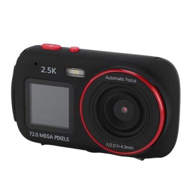Imagem de Câmera digital, câmera selfie de tela dupla de 72 MP 2,5 K com tela frontal de 2,4 polegadas, tela traseira de 1,5 polegadas, zoom digital de 16x, música MP3, foco automático, para vlogging, nº 911