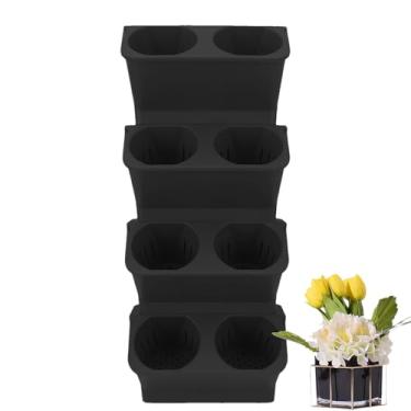 Imagem de Regadores - Jardineira De Parede Vertical Para Interior,Conjunto de 4 Vasos Dupla Camada para Bonsai e Plantas em Sala de Estar, Varanda, Jardim, Quintal, Jardinagem e Cultivo