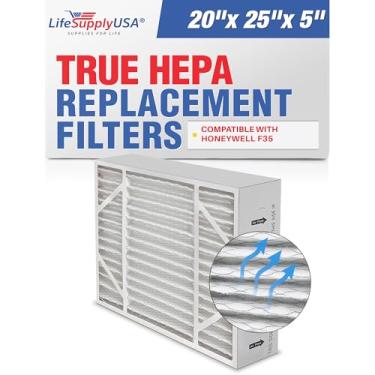 Imagem de LifeSupplyUSA Filtro HEPA MERV 8 de substituição compatível com Honeywell F35 FC35A1027 F100 F150 FC100A1037 F200 FC200E1037 FC100C1017 Purificador de ar