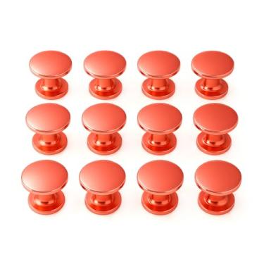 Imagem de Kit 12 Puxador Porta Armário Cozinha Banheiro Gaveta Guarda-Roupa Móveis Ponto Redondo Rose Metal Retro Vintage + Parafusos