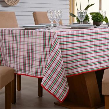 Imagem de Toalha de Mesa Oxford Xadrez 220 x 155 cm 100% Poliéster com Viés Reforçado (Xadrez Italia)