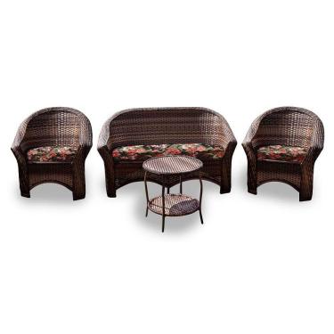 Imagem de Conjunto De Sofá 1 Sofá + 2 Poltronas + 1 Mesa Centro Preto