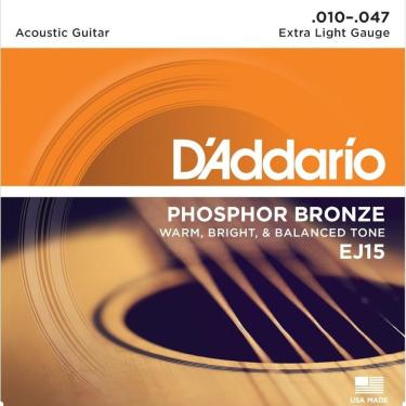 Imagem de Encordoamento D Addario Violão Ej15 Phosphor Bronze 0.10-47