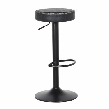 Imagem de Banqueta Alta Estofada p/Cozinha Americana Giratória preto
