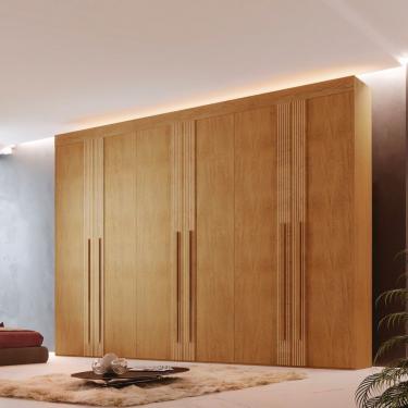 Imagem de Roupeiro Mdf 6 Portas 6 Gavetas Istambul Rufato Imbuia