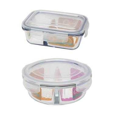 Imagem de Conjunto De Potes Herméticos De Vidro Com Divisória 2 Peças Oxford