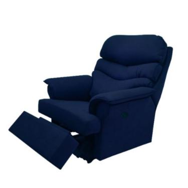 Imagem de Poltrona Do Papai Reclinável De Descanso Elétrica Virginia Plus Linduras Home Shop Cor: Azul Marinho