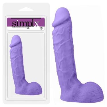 Imagem de Pênis Realístico De 23cm Glande Saliente E Escroto - Simplx 9 - Nanma - Cor: Roxo