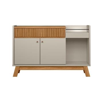 Imagem de Buffet Lucca Retrô Com Bar Linea Brasil Nature Com Off White