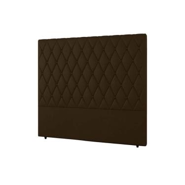 Imagem de Cabeceira Cama Box Estofada Solteiro Solteiro Camponesa Plus Veludo Cacau - Simbal