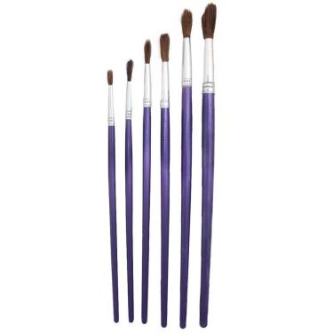 Imagem de Kit 6 Pincéis Japonês Para Pintura Artística Escolar
