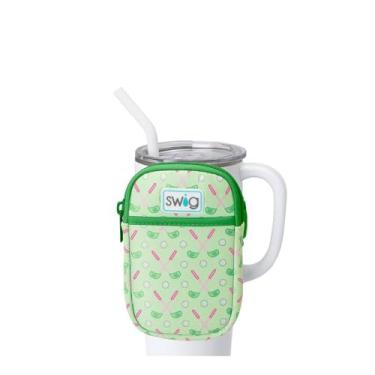 Imagem de Swig Life Bolsa Mega Caneca, Bolsa para Garrafa de Água com Alça Ajustável, Pochete de Garrafa de Água com Bolso para Telefone com Zíper, Acessórios para Copo (Hora do Tee), Hora da camiseta